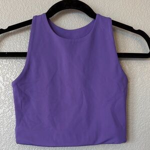 Girlfriend Collective Purple Crop Top